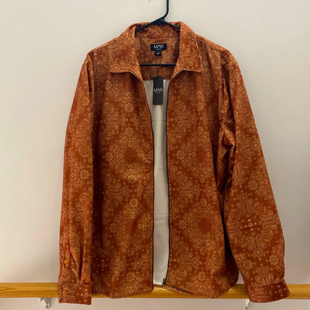 Bandana print over shirt